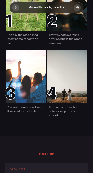 Our Series template details screen