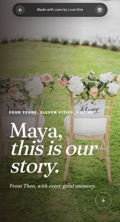 Our Story template story screen